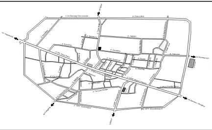 Gambar 2:  Peta Jaringan Jalan di Kota Wonosari
