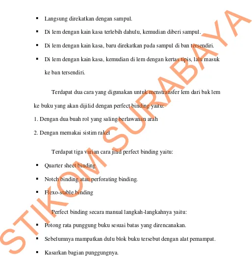 Gambar 4.7 Cara kerja perfect binding 