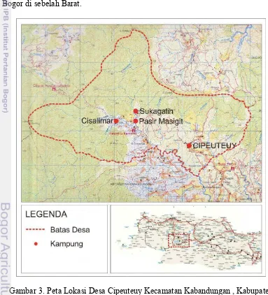 Gambar 3. Peta Lokasi Desa Cipeuteuy Kecamatan Kabandungan , Kabupaten 