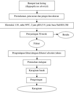 Gambar 4. Diagram alir pembuatankaraginan (Rakhmawati, 2006 telahdimodifikasi).