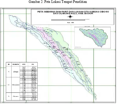 Gambar 3. Peta Lokasi Dam Parit Citeko 