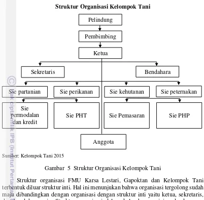 Gambar  5  Struktur Organisasi Kelompok Tani 