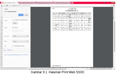 Gambar 9.1. Halaman Print Web SSOC