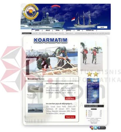 Gambar 4.2 Desain awal pada layout Web KOARMATIM 