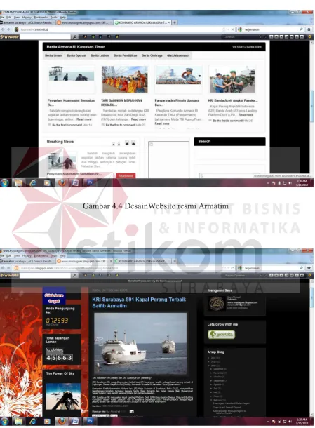 Gambar 4.4 DesainWebsite resmi Armatim 