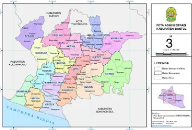 Gambar 2. Peta Wilayah Kabupaten Bantul 