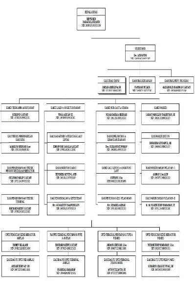 Gambar 2.2 Struktur Organisasi Dinas Perhubungan Kota Medan 