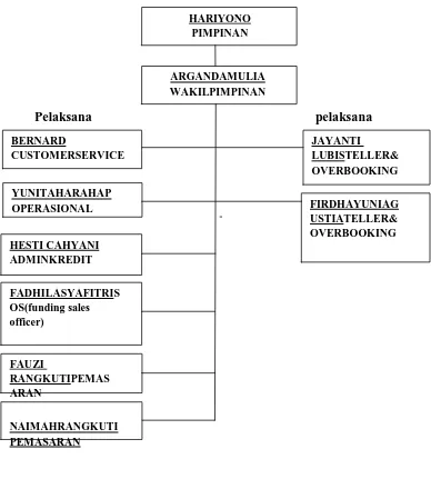 Gambar2.3 Struktur  Organisasi PT BankSUMUTKCP Marendal