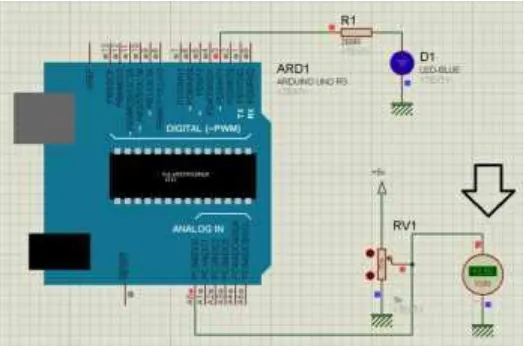 Gambar 3.4 Arduino Uno sensor tegangan