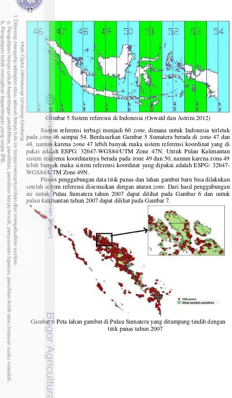Gambar 5 Sistem referensi di Indonesia (Oswald dan Astrini 2012) 