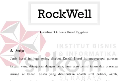 Gambar 3.4. Jenis Huruf Egyptian 