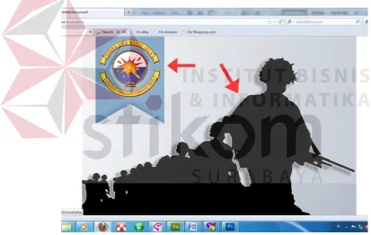 Gambar 5.1  Penerapan Copywriting pada website pada log in layout 