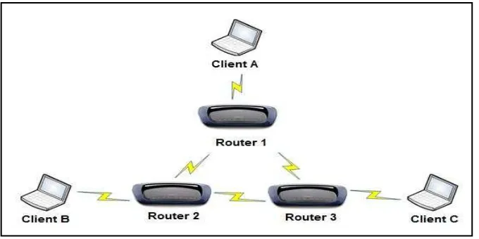 Figure 1.2: Multihop Wireless Network 