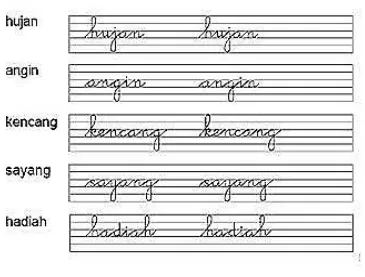 Gambar 16. Contoh Instrumen Menulis Kalimat (Sumber: Dwi, 2013 ) 