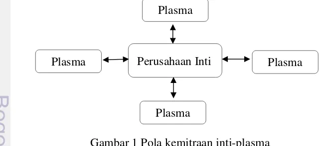 Gambar 1 Pola kemitraan inti-plasma 