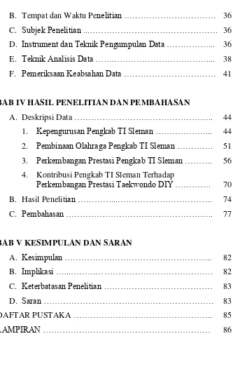 Tabel 1.  Hasil Rekapitulasi PORDA DIY 2011 Kategori Kyouruki Putra ….. 56