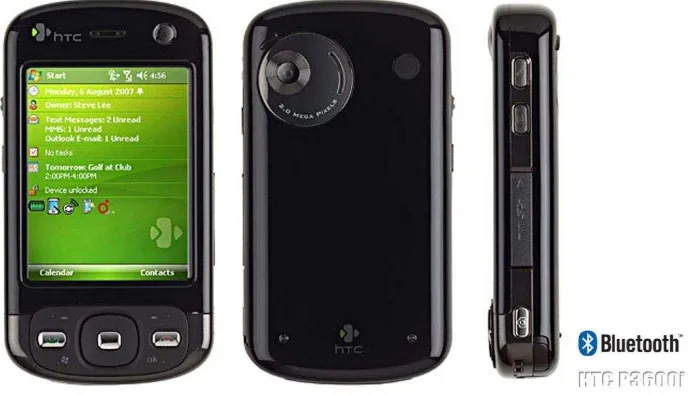 Figure 1.1: HTC P3600i with Samsung 500MHz Processor and Windows Mobile 6.0 