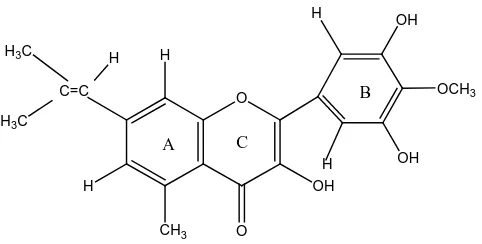 Gambar 4.4 Struktur Flavonol 