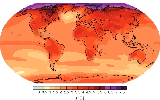Figure SPM.6. Projected surface temperature changes for the late 21st century (2090-2099)