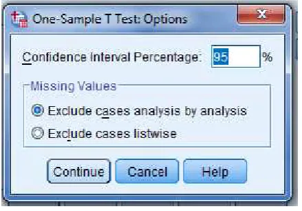 Gambar 11. Jendela One Sample t-Test 