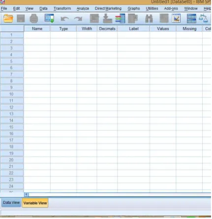 Gambar 2. Tampilan pada menu variabel view 
