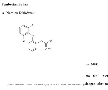 Gambar 3. Struktur Senyawa Natrium Diklofenak (Anonim, 2008) 