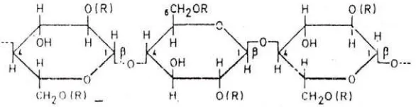 Gambar 4. Struktur Natrium Karboksimetilselulosa (Rowe, dkk., 2006) 