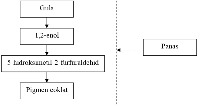 Gambar 24. Diagram alir reaksi karamelisasi (Eskin  et al. (1971)) 