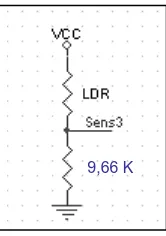 Gambar 3.12.  Rangkaian Elektronik LDR (ketinggian). 