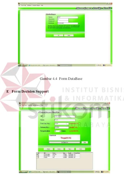 Gambar 4.4  Form DataBase 