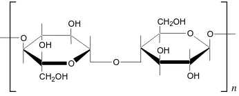 Gambar 1  Rumus Haworth selulosa.  