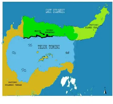 Gambar  4   Wilayah  Perairan  Teluk Tomini 