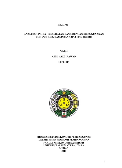 Analisis Tingkat Kesehatan Bank Dengan Menggunakan Metode Risk-Based ...