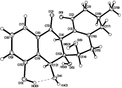 Figure 1. ORTEP representation of panglimycin A (1a).