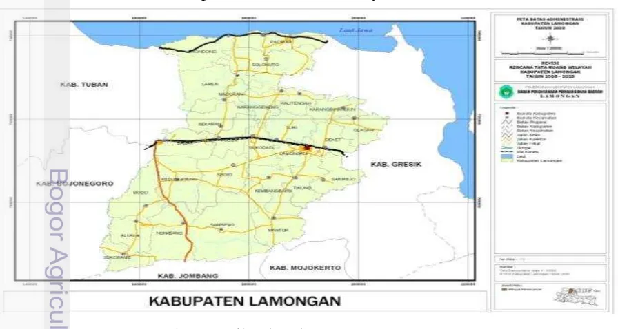 Gambar 12 Wilayah Kabupaten Lamongan  