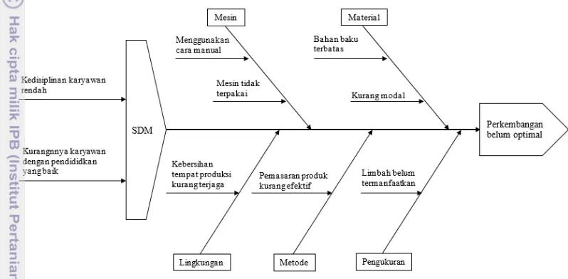 Gambar 6  Diagram Ishikawa UKM minuman herbal Kota Bogor 