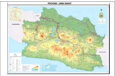 Gambar 16. Lokasi penelitian pada peta skematis Provinsi Jawa Barat 