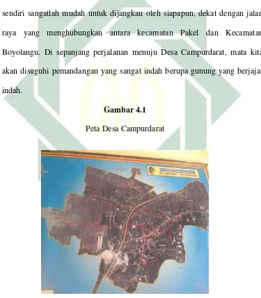   Gambar 4.1 Peta Desa Campurdarat 