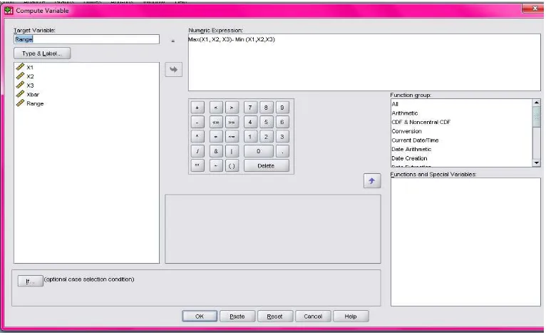Gambar 4.6 Tampilan jendela editor compute variabel 