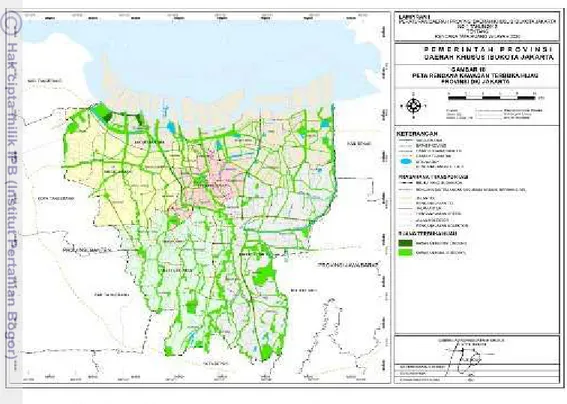 Gambar 8 Rencana Kawasan Terbuka Hijau Provinsi DKI Jakarta