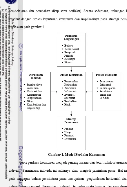 Gambar 1. Model Perilaku Konsumen 
