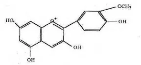Gambar 3  Struktur senyawa antosianidin (Francis, 1985) 