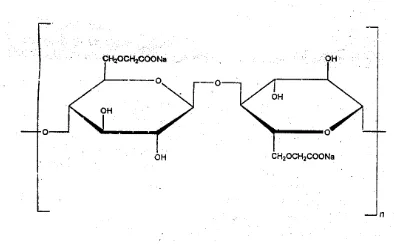 Gambar 4. Struktur Natrium  Karboksimetilselulosa (Parson, 2006) 