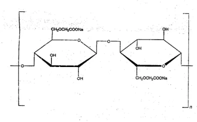 Gambar 4. Struktur Natrium  Karboksimetilselulosa (Parson, 2006) 