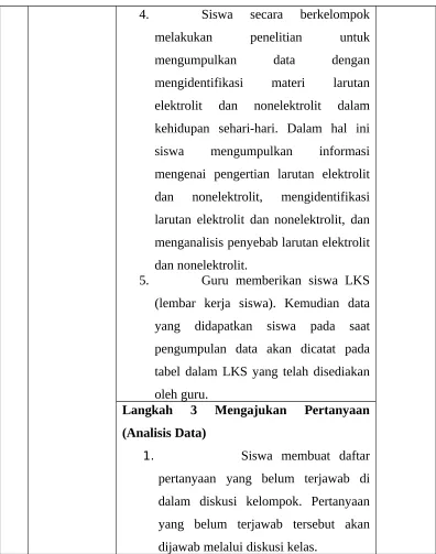 tabel dalam LKS yang telah disediakan