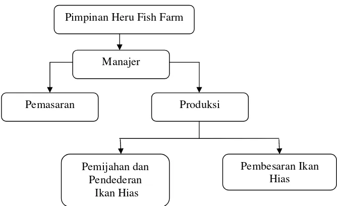 Gambar 2. Struktur Organisasi Heru Fish Farm Tahun 2008 