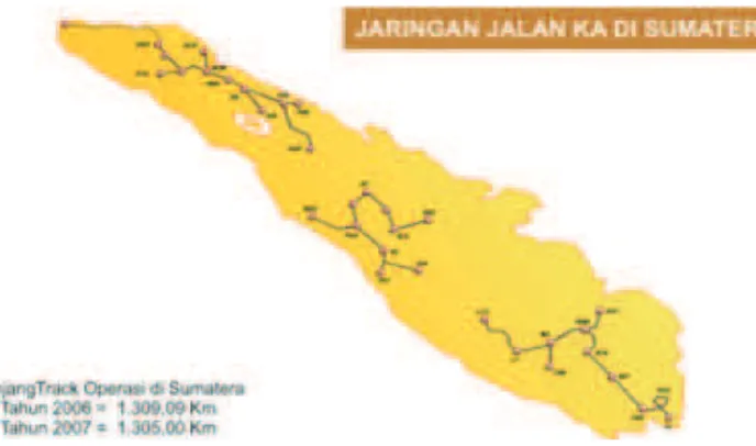 Gambar 1.14 Peta Jalur Kereta Api di Pulau Jawa dan Sumatra 