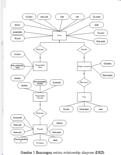 Gambar 5 Rancangan entitas relationship diagram (ERD) 