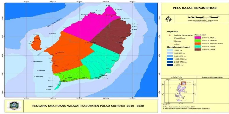 Gambar 4.1 Peta Administratif Kabupaten Pulau Morotai 