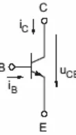 Gambar 4.12 Simbol Transistor Daya Bipolar (BJT) 